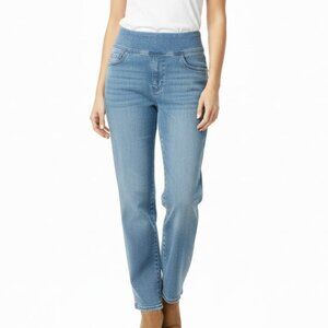 DG2 by Diane Gilman Virtual Stretch Pull-On Jeans XL Light Wash Comfort Waist